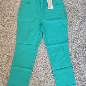 Chico's Vibrant Teal So Slimming Crop Pant